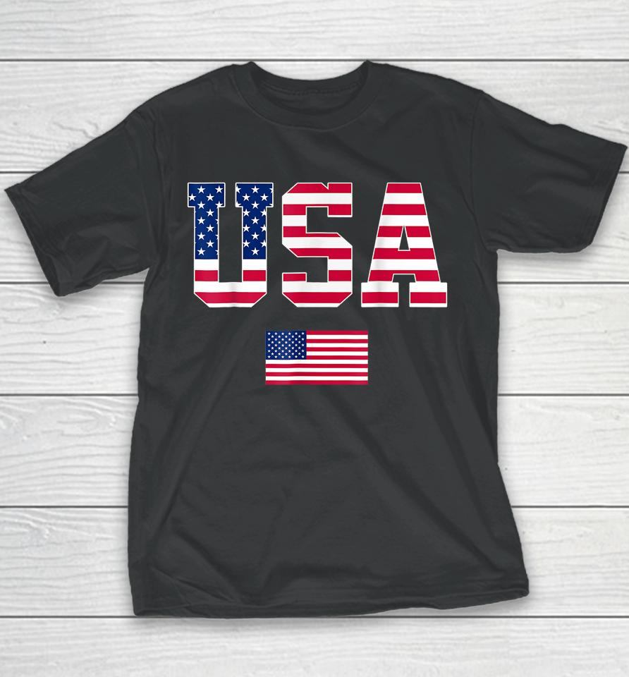 Usa T Shirt Women Men Patriotic American Flag 4Th Of July Youth T-Shirt