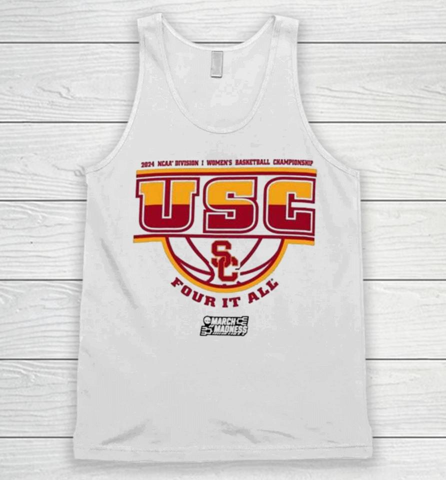 Usc Trojans 2024 Ncaa Division I Women’s Basketball Championship Four It All Unisex Tank Top