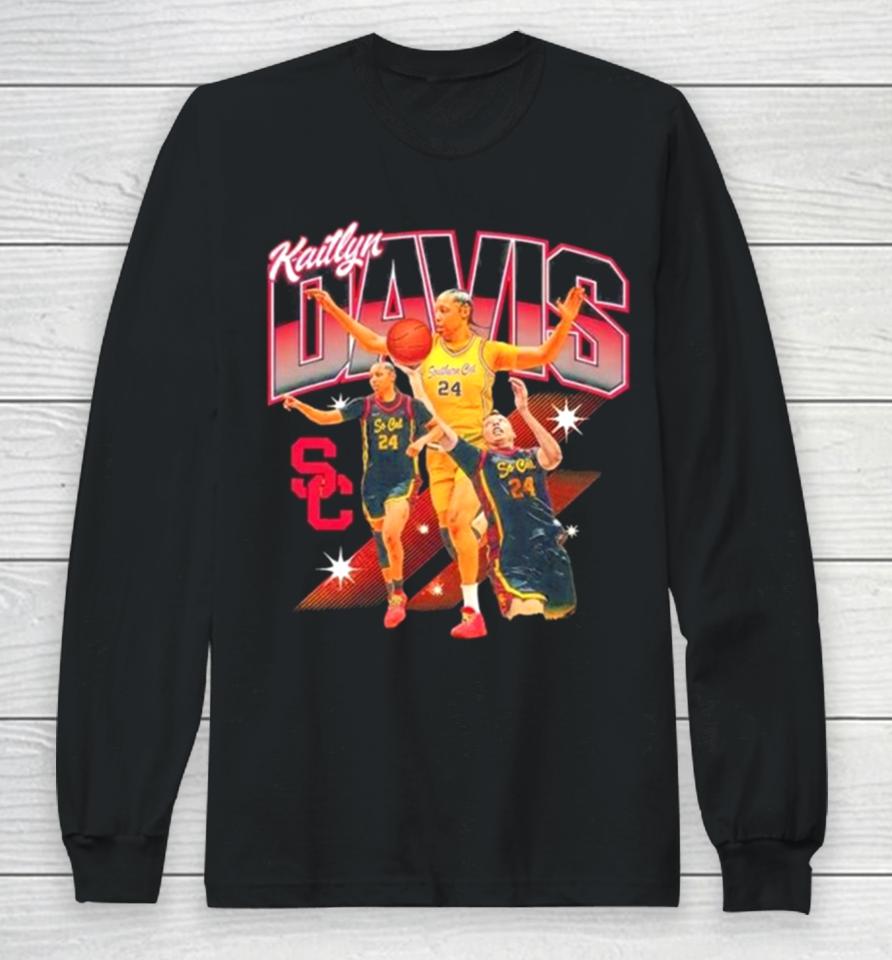 Usc Trojans 2024 Ncaa Women’s Basketball Kaitlyn Davis 2023 – 2024 Post Season Long Sleeve T-Shirt