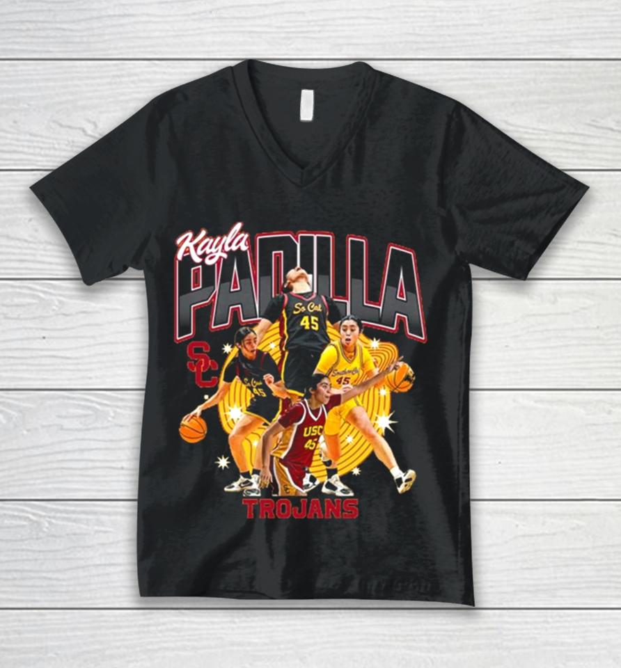 Usc Trojans 2024 Ncaa Women’s Basketball Kayla Padilla 2023 – 2024 Post Season Unisex V-Neck T-Shirt