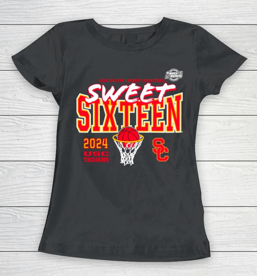 Usc Trojans 2024 Ncaa Women’s Basketball Tournament March Madness Sweet 16 Fast Break Women T-Shirt