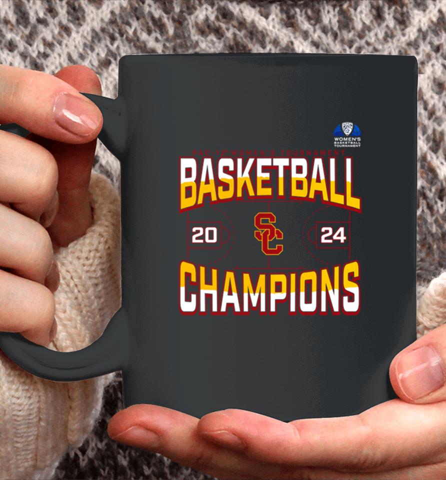 Usc Trojans 2024 Pac 12 Women’s Basketball Conference Tournament Champions Three Pointer Coffee Mug