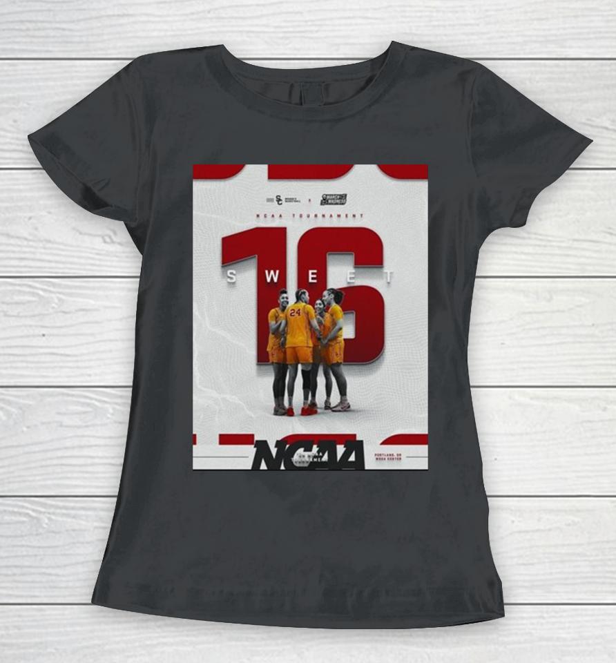 Usc Trojans Advanced To Sweet 16 Ncaa March Madness Women Basketball Tournament Women T-Shirt