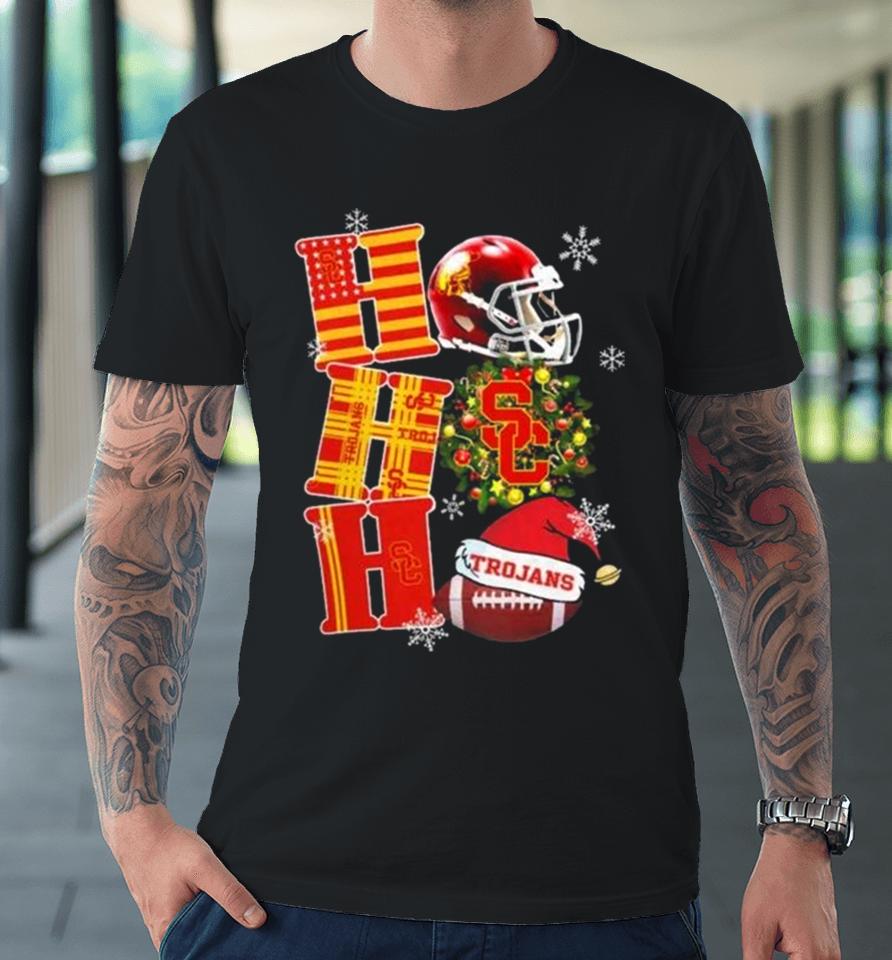Usc Trojans Ncaa Ho Ho Ho Christmas Premium T-Shirt