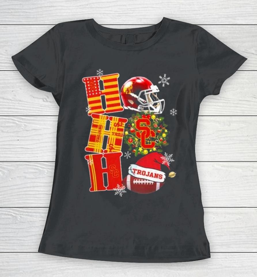 Usc Trojans Ncaa Ho Ho Ho Christmas Women T-Shirt