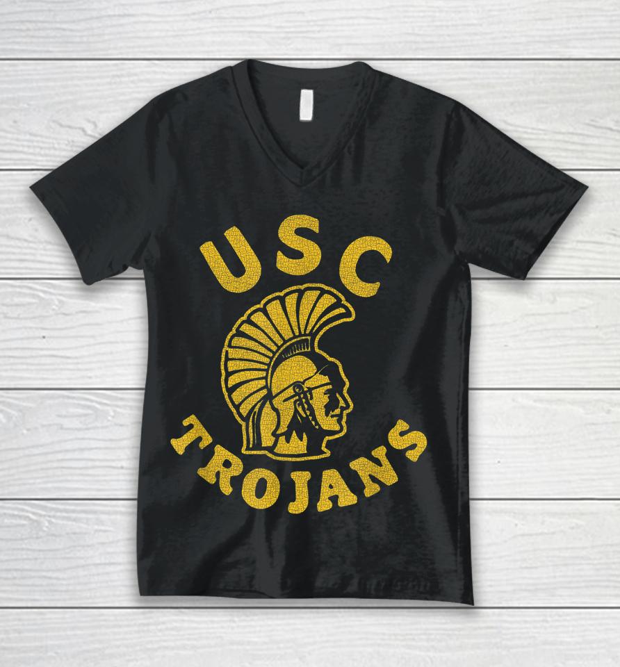 Usc Trojans Vintage Tournament Logo Unisex V-Neck T-Shirt