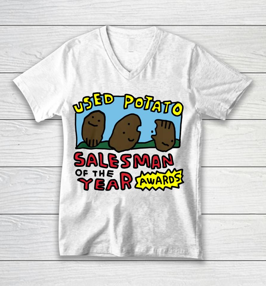 Used Potato Salesman Of The Year Unisex V-Neck T-Shirt