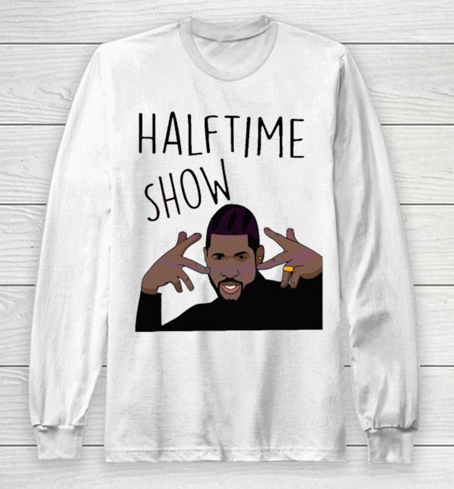 Usher Halftime Show Super Bowl Wear Gold Rings Long Sleeve T-Shirt
