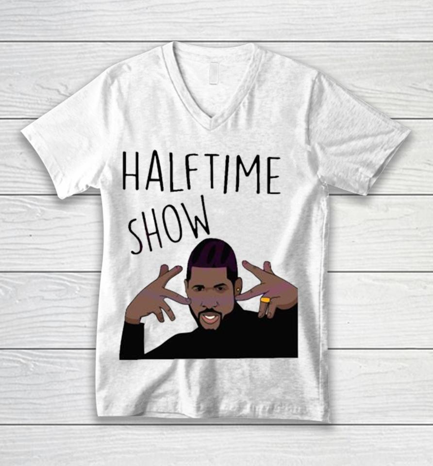 Usher Halftime Show Super Bowl Wear Gold Rings Unisex V-Neck T-Shirt