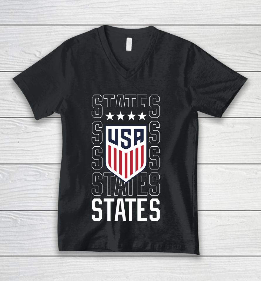 Uswnt Store Repeat States Usa Unisex V-Neck T-Shirt