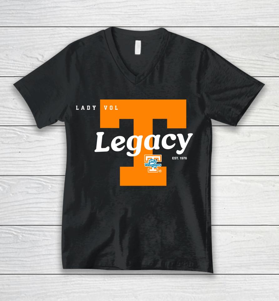 Ut Vol Shop Ncaa Lady Volunteers Legacy Unisex V-Neck T-Shirt