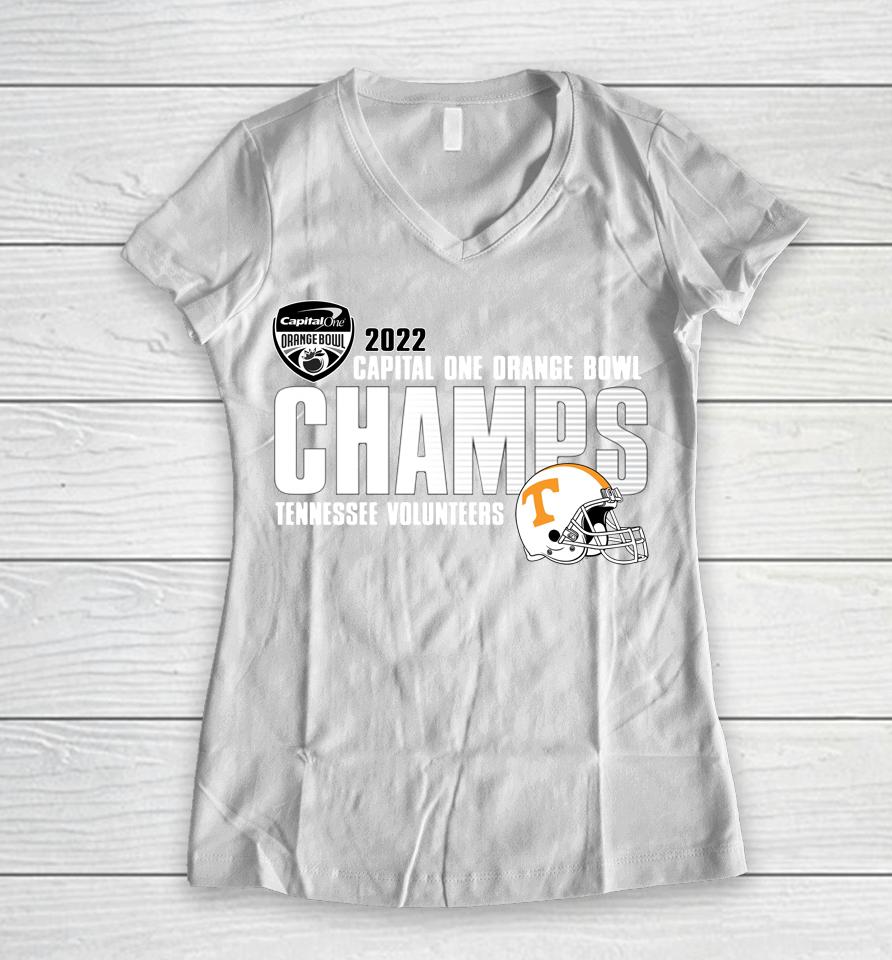 Ut Vol Shop Orange Bowl Championship Tennessee Vols Orange Bowl Women V-Neck T-Shirt