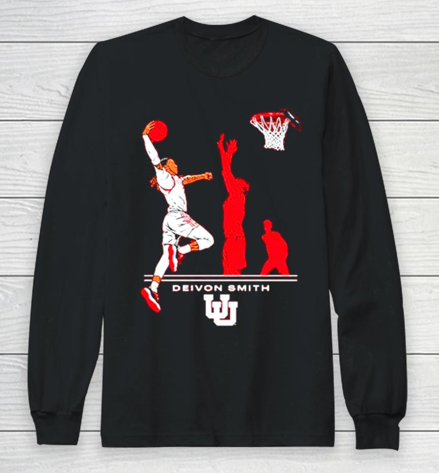 Utah Basketball Deivon Smith Superstar Pose Long Sleeve T-Shirt