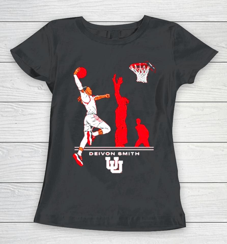 Utah Basketball Deivon Smith Superstar Pose Women T-Shirt