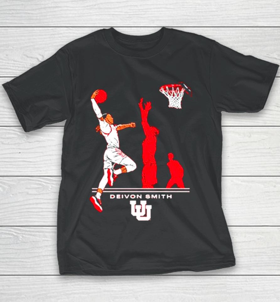 Utah Basketball Deivon Smith Superstar Pose Youth T-Shirt