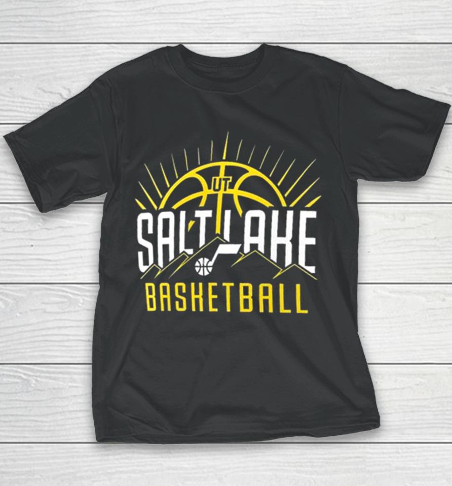 Utah Jazz Salt Lake Basketball Half Court Offense Youth T-Shirt