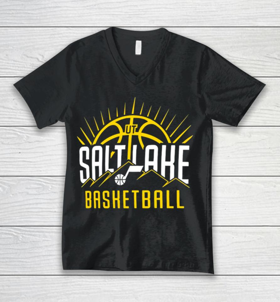 Utah Jazz Salt Lake Basketball Unisex V-Neck T-Shirt