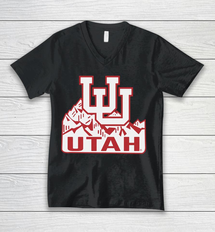 Utah Mountains Unisex V-Neck T-Shirt