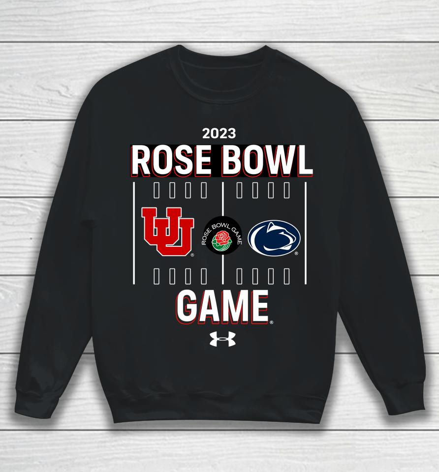 Utah Red Zone Shop Rose Bowl Game 2023 Utah Vs Penn State Matchup Sweatshirt