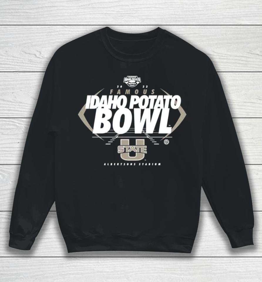 Utah State Aggies Famous Idaho Potato Bowl 2023 Albertsons Stadium Logo Sweatshirt