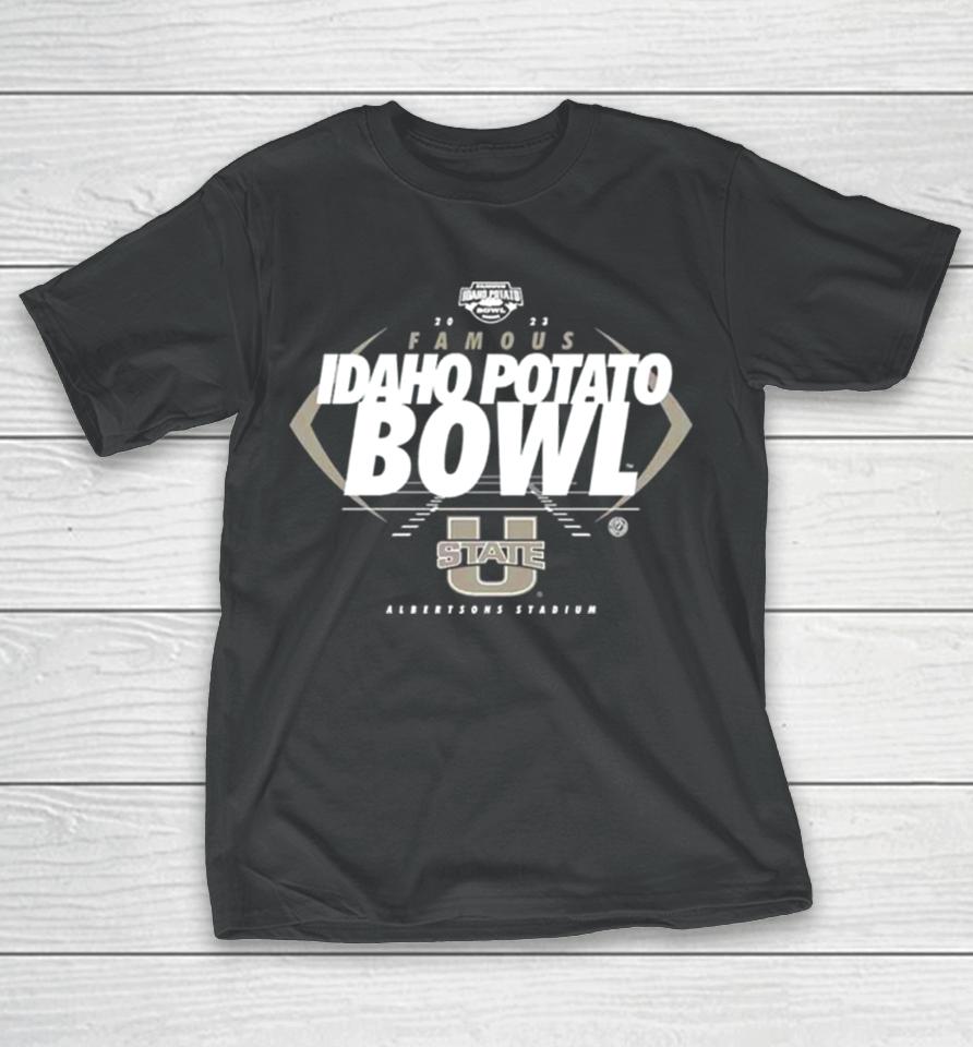Utah State Aggies Famous Idaho Potato Bowl 2023 Albertsons Stadium Logo T-Shirt