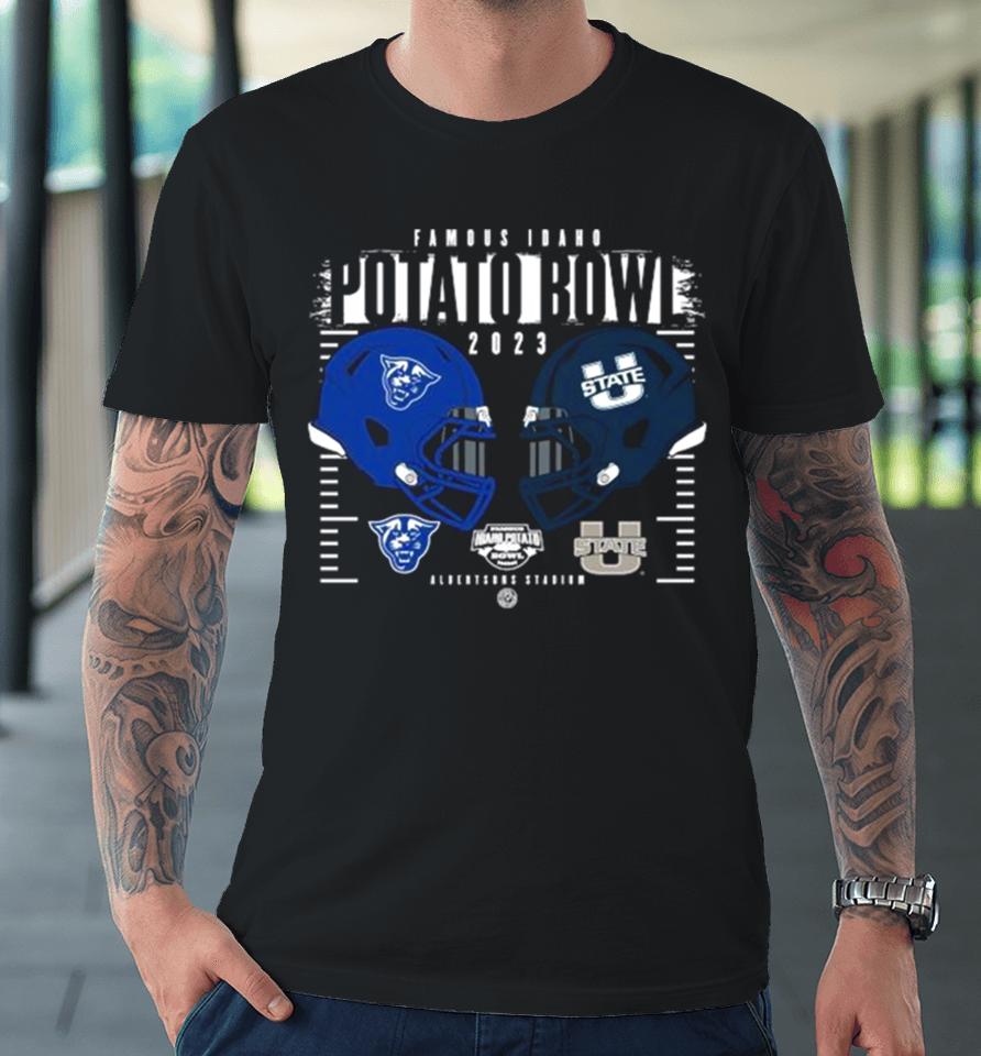 Utah State Aggies Vs Georgia State Panthers 2023 Famous Idaho Potato Bowl Head To Head Premium T-Shirt
