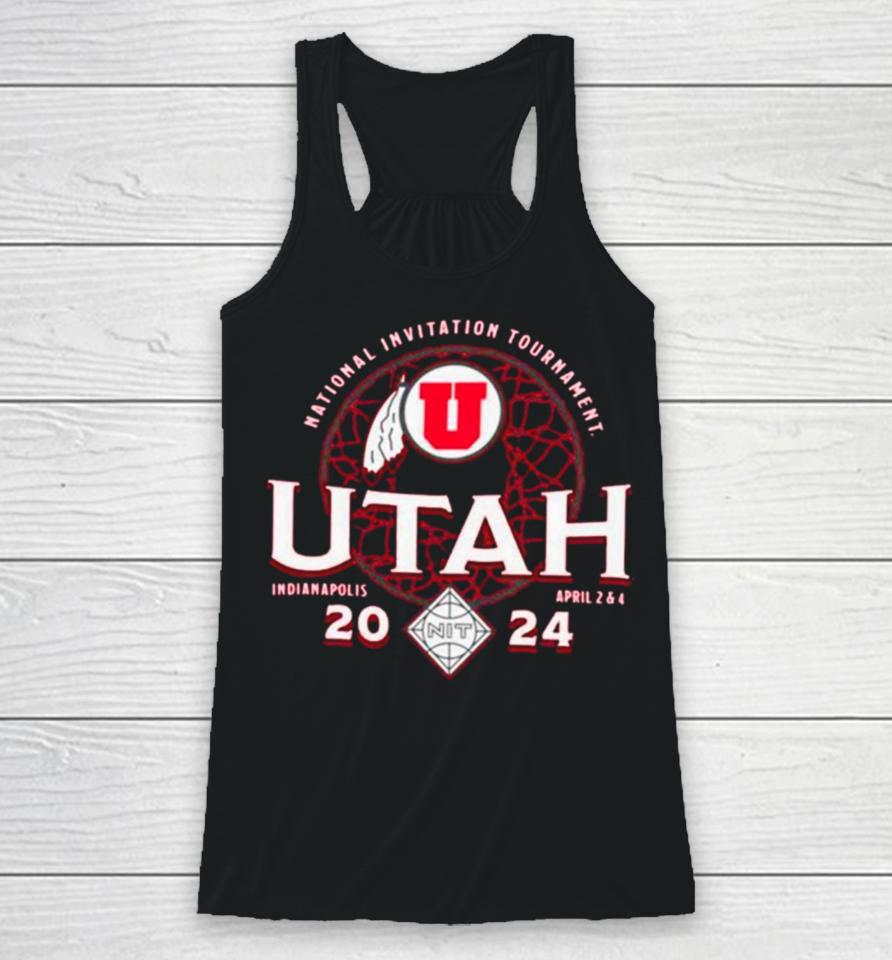 Utah Utes 2024 Division I Men’s Basketball Postseason Nit Champion Racerback Tank