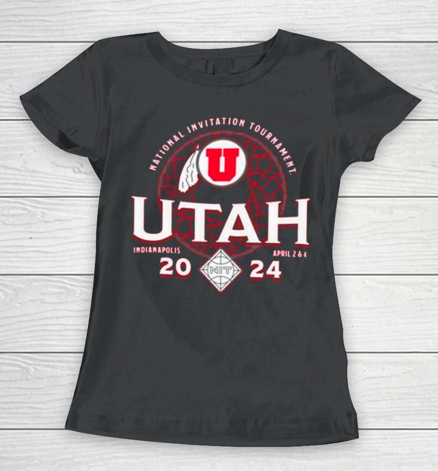 Utah Utes 2024 Division I Men’s Basketball Postseason Nit Champion Women T-Shirt