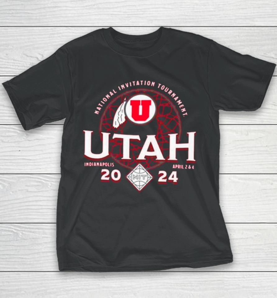 Utah Utes 2024 Division I Men’s Basketball Postseason Nit Champion Youth T-Shirt
