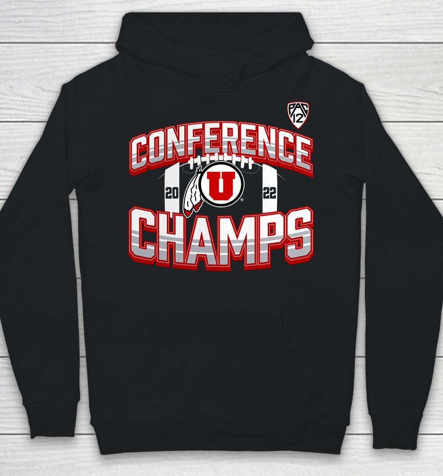 Utah Utes Pac-12 Football Conference Champions Icon Bold 2022 Hoodie