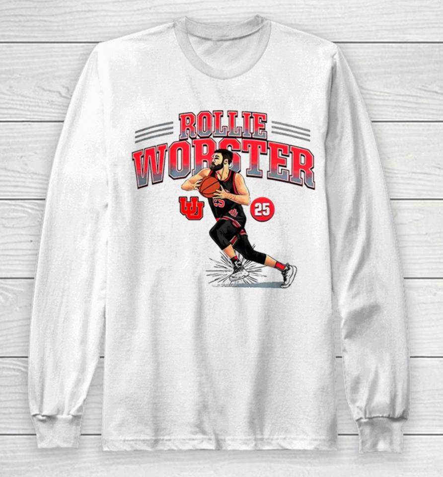 Utah Utes Rollie Worster Men’s Basketball Long Sleeve T-Shirt