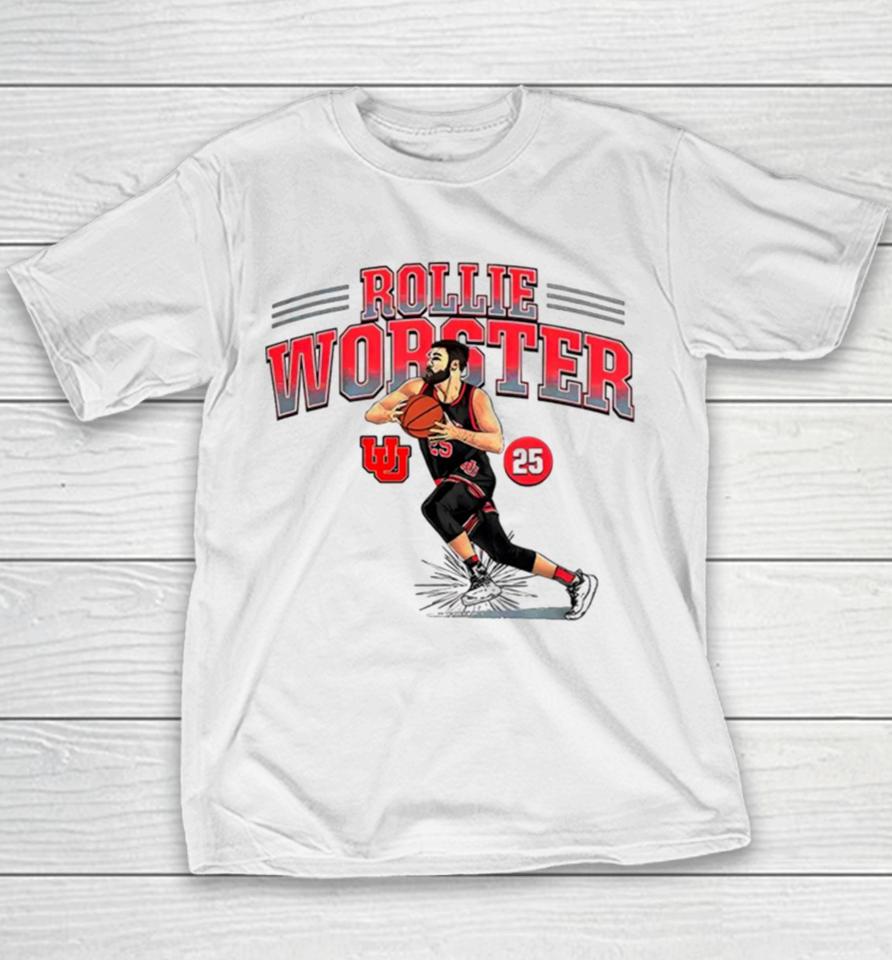Utah Utes Rollie Worster Men’s Basketball Youth T-Shirt