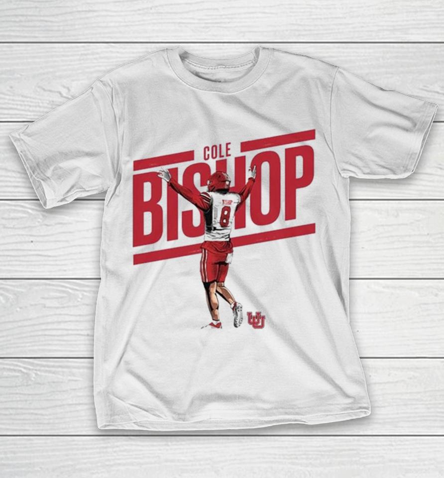 Ute Utah Football Cole Bishop #8 T-Shirt