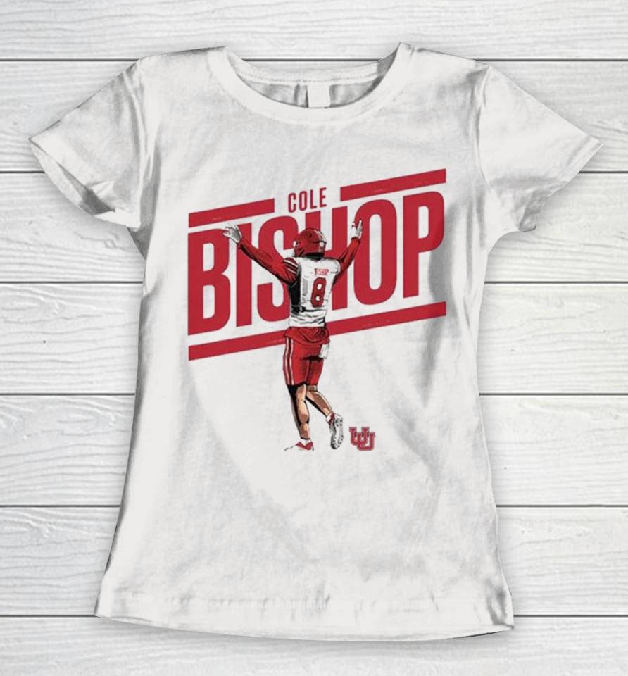 Ute Utah Football Cole Bishop #8 Women T-Shirt