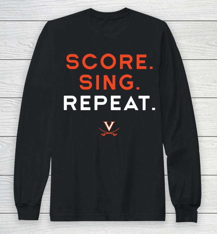 Uva Book Stores Score Sing Repeat Navy Long Sleeve T-Shirt