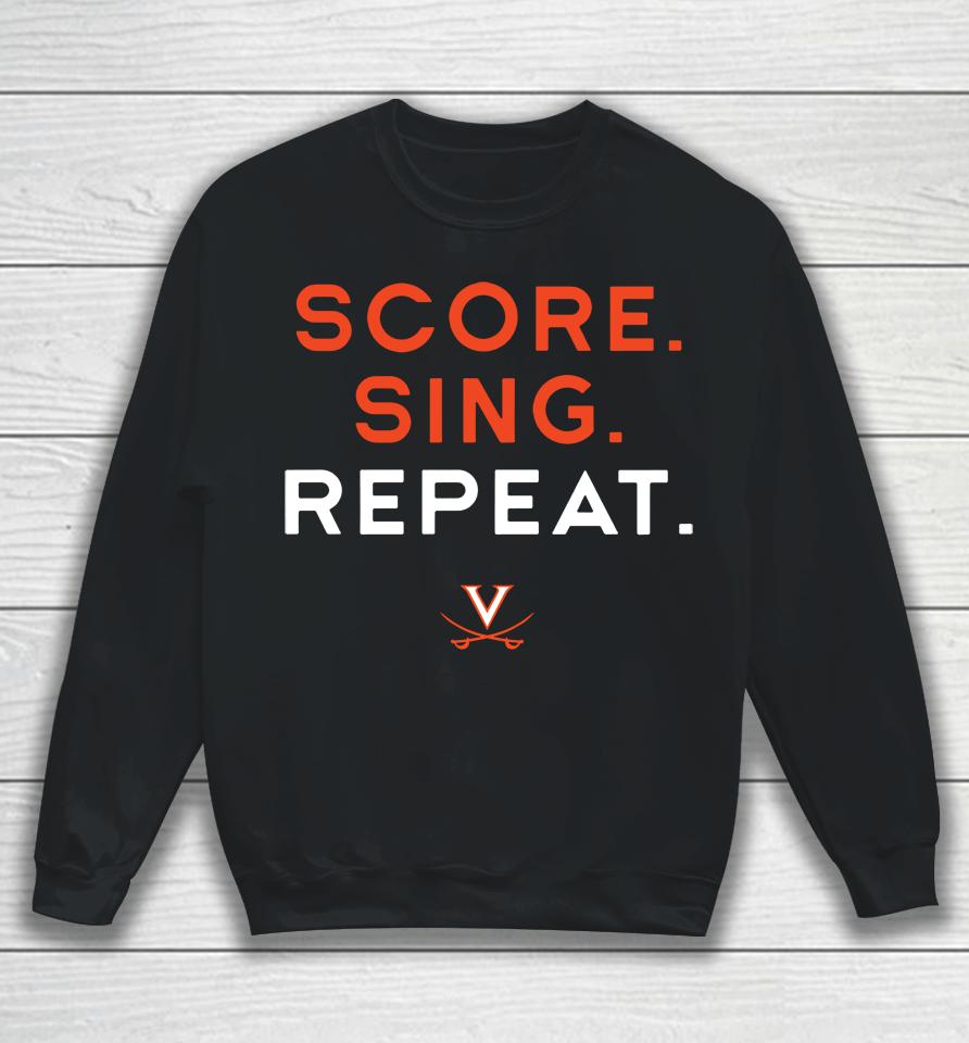 Uva Book Stores Score Sing Repeat Navy Sweatshirt