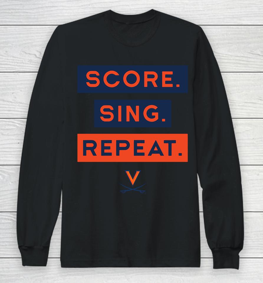 Uva Sing Score Repeat Gray Performance Long Sleeve T-Shirt
