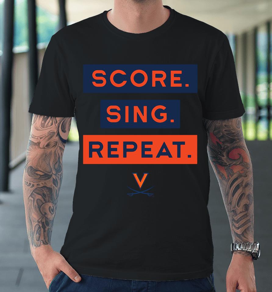 Uva Sing Score Repeat Gray Performance Premium T-Shirt