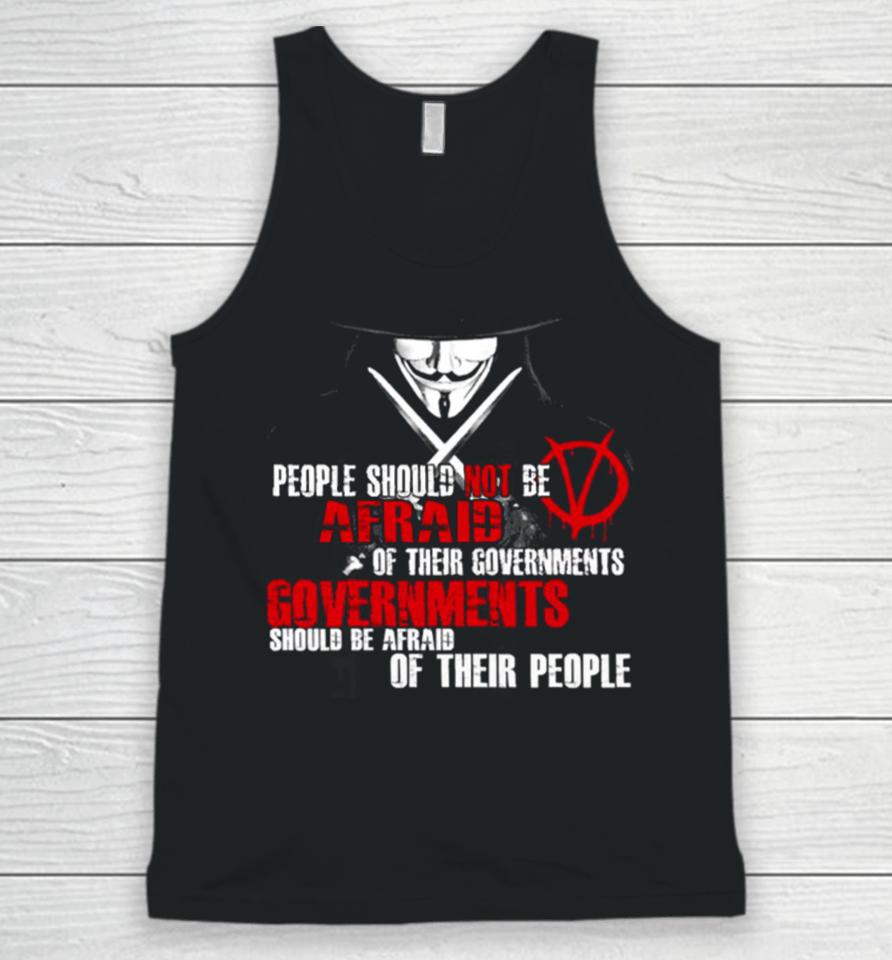 V For Vendetta Guy Fawkes Conspiracy Quote Unisex Tank Top