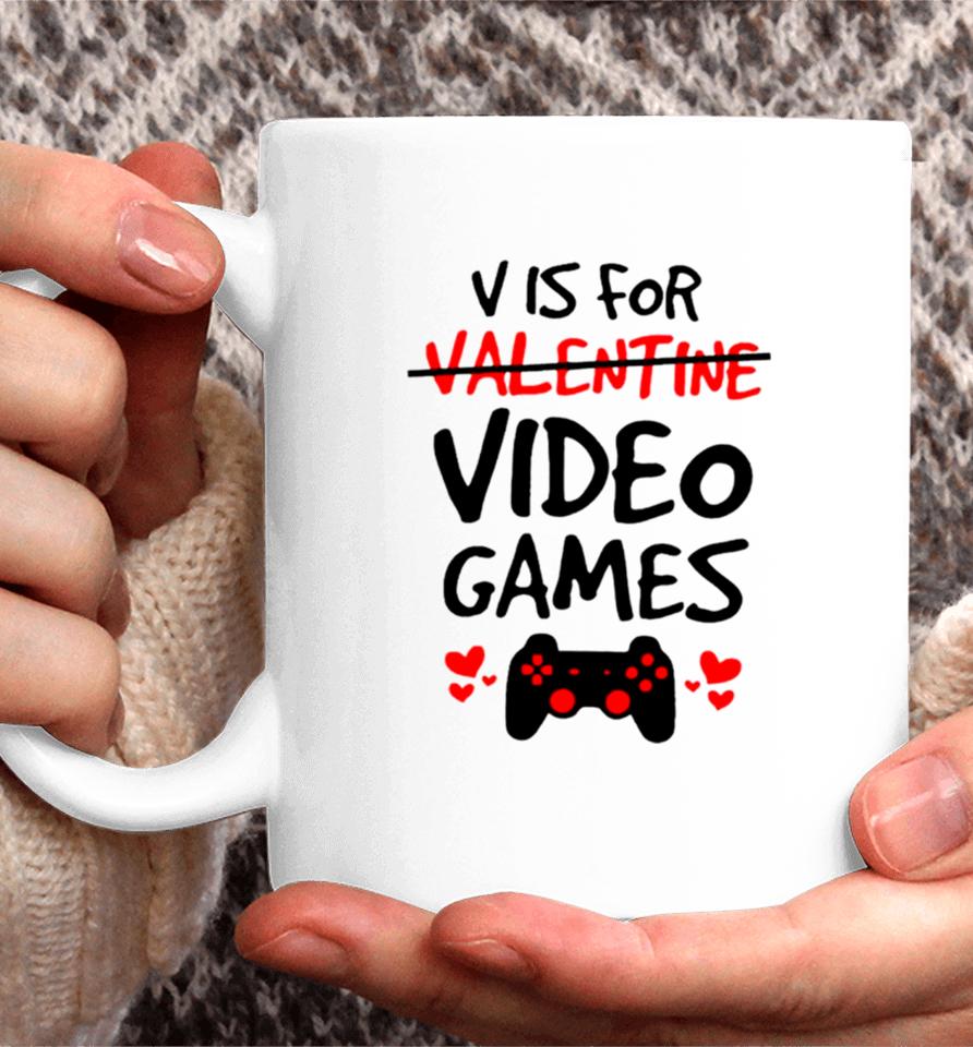 V Is For Video Games Coffee Mug