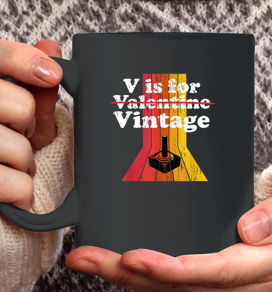 V Is For Vintage Gamer Coffee Mug