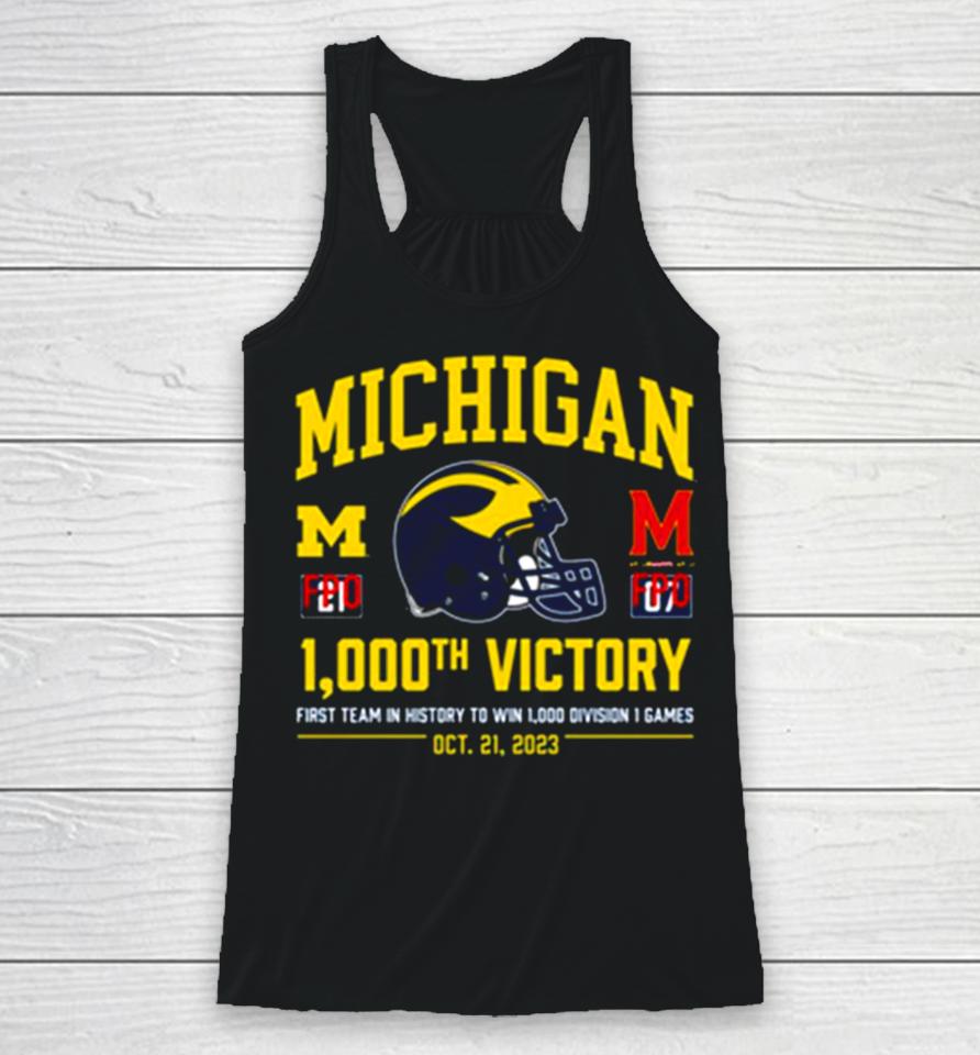 Valiant University Of Michigan Football 1000Th Win 2023 Racerback Tank