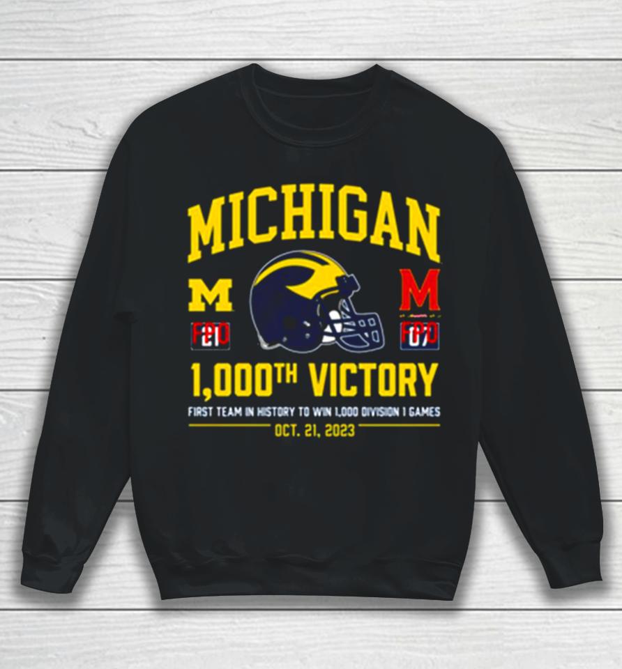 Valiant University Of Michigan Football 1000Th Win 2023 Sweatshirt