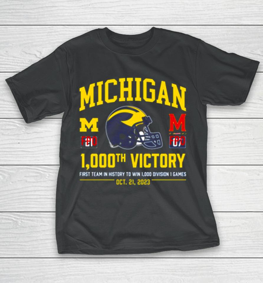 Valiant University Of Michigan Football 1000Th Win 2023 T-Shirt