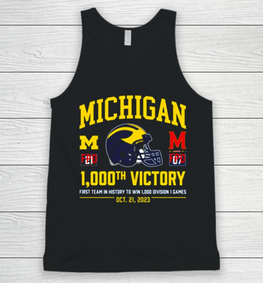 Valiant University Of Michigan Football 1000Th Win 2023 Unisex Tank Top