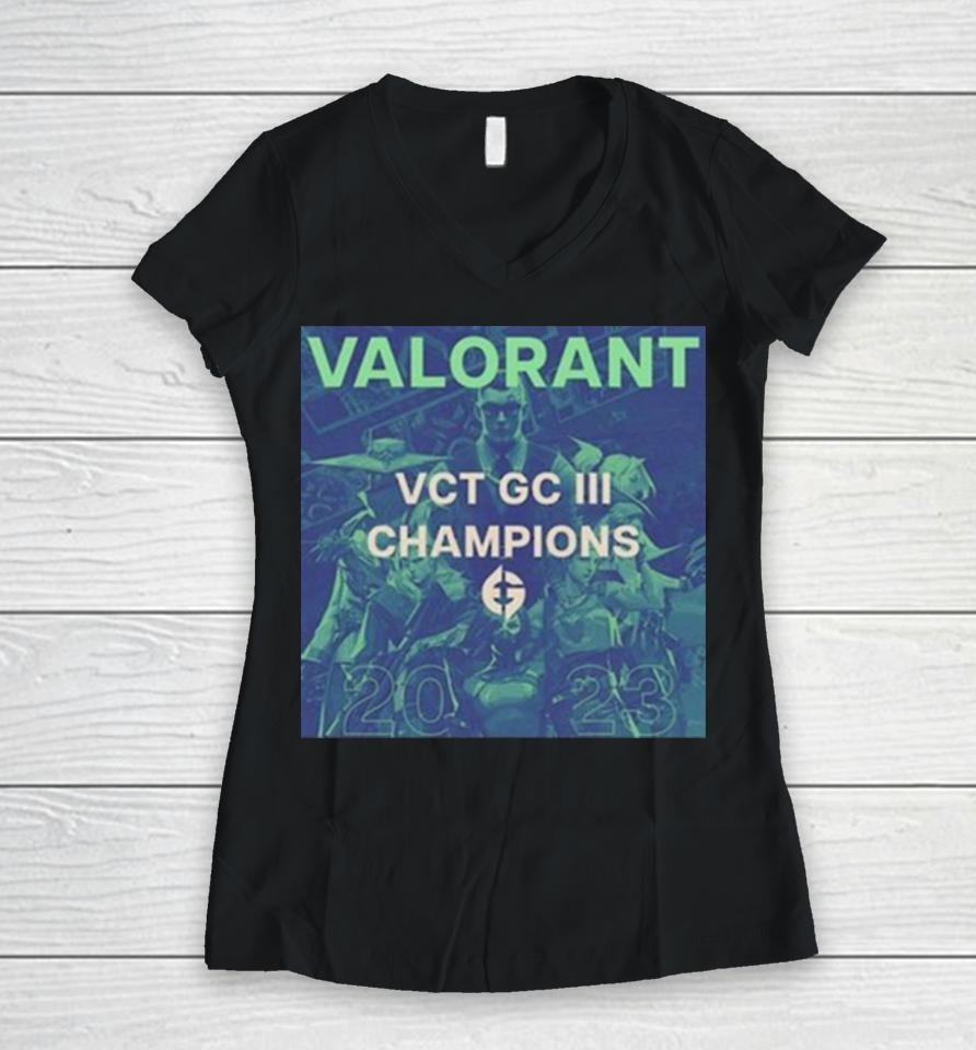 Valorant Vct Gc Iii Champions 2023 Women V-Neck T-Shirt