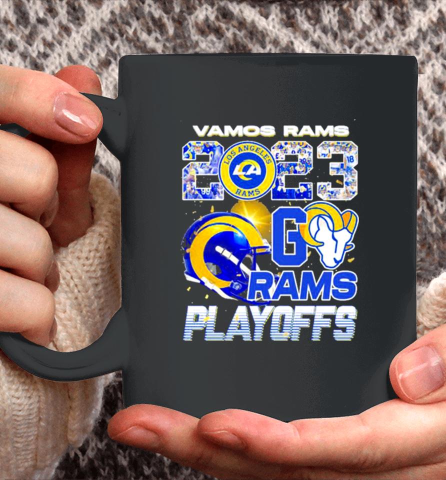 Vamos Rams 2023 Nfl Playoffs Go Los Angeles Rams Helmet Coffee Mug