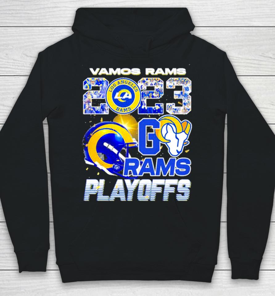 Vamos Rams 2023 Nfl Playoffs Go Los Angeles Rams Helmet Hoodie