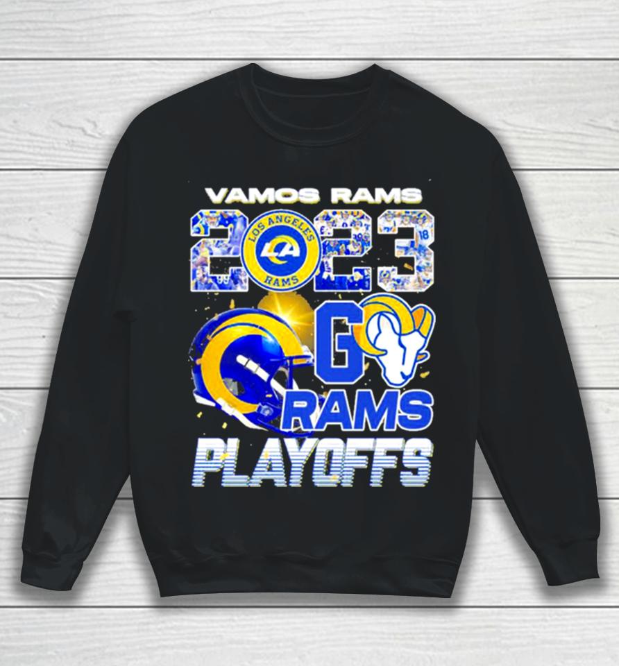 Vamos Rams 2023 Nfl Playoffs Go Los Angeles Rams Helmet Sweatshirt