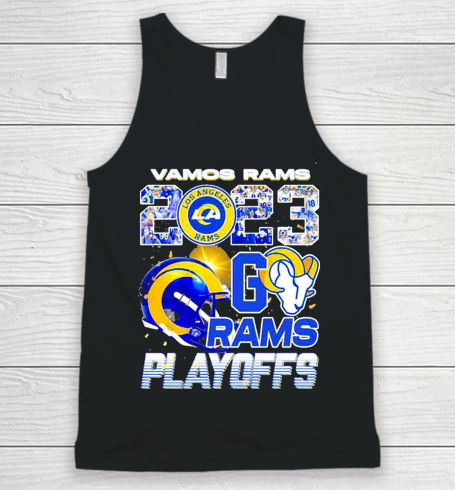 Vamos Rams 2023 Nfl Playoffs Go Los Angeles Rams Helmet Unisex Tank Top
